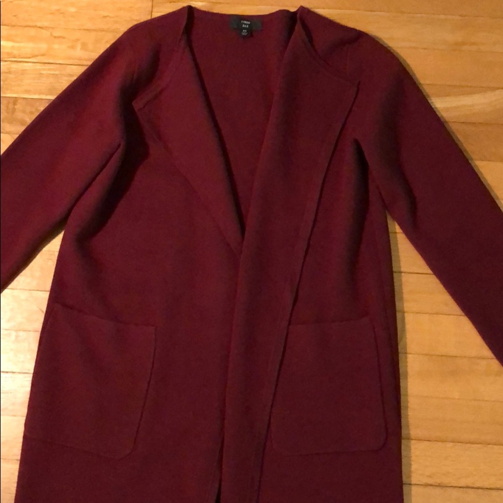 J Crew Juliette Collarless Sweater Blazer